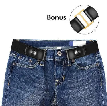 Buckle Free Belt For Jean Pants,Dresses,No Buckle Stretch Elastic Waist Belt For Women/Men,No Bulge,No Hassle Waist Belt Black Cjnsfsmz00033Black... Black Cjnsfsmz00033Black Flower - Shop at LoveMi
