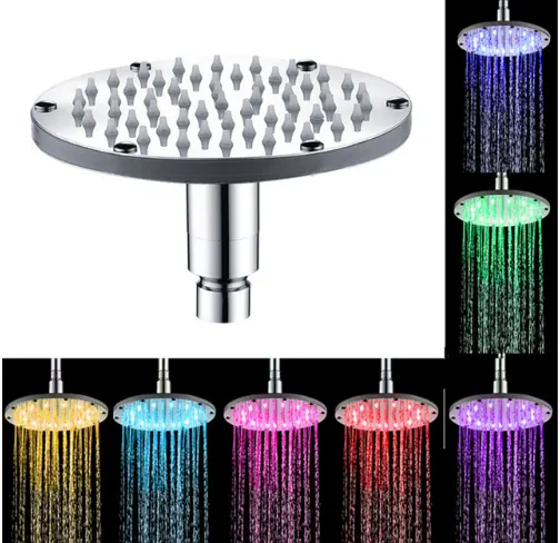 Colorful 7 Colors Change LED Shower Head Bathroom Shine