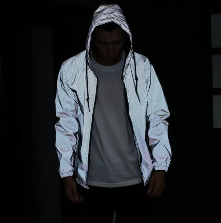 Reflective Jacket Hip Hop Autumn Windbreaker Night Sporting Coat