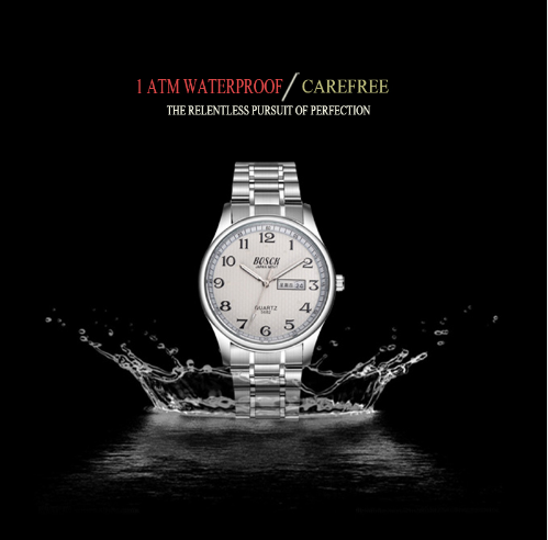 Double calendar men's watch waterproof luminous number quartz watch
