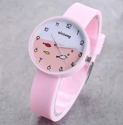 Children Watch for Girls Color Silicone Strap Fashion Quartz