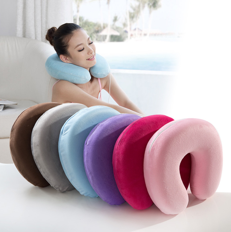 Memory cotton U-shaped pillow Neck pillow Slow rebound u-pillar