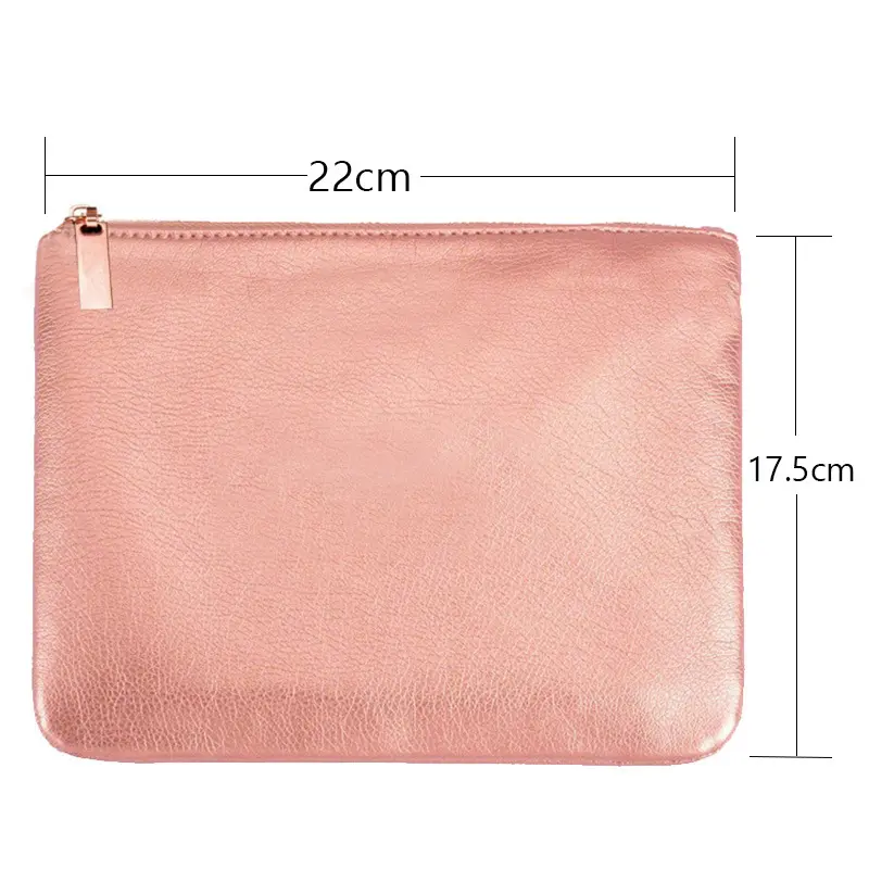 15 Makeup Brush With Bag Rose Gold