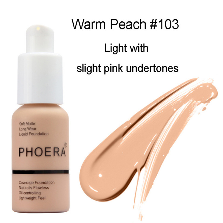 PHOERA Foundation Makeup Full Coverage Fast Base Brighten long-lasting Shade.... - Picture 16 of 40