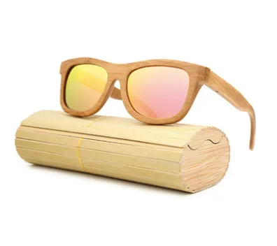 Sunglasses explosion multicolor bamboo glasses coated sunglasses Pink - Shop at LoveMi