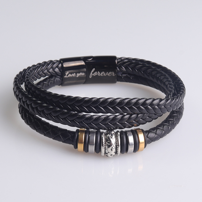 Title 2, DIY Laser Fashion Titanium Steel Leather Cord B...