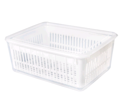Fruit and vegetable storage box large capacity refrigerator food storage box kitchen drain basket plastic sink