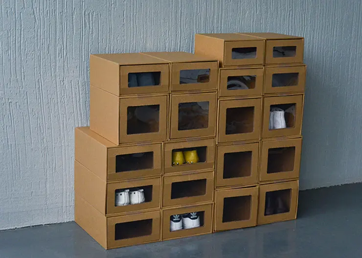 Thicken drawer shoe box transparent men