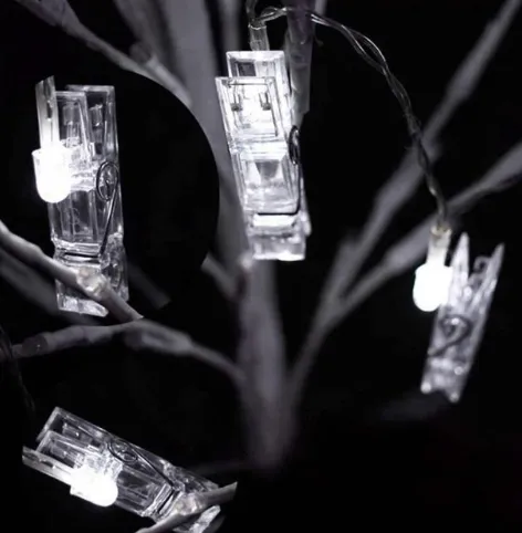 New 10 20 40 LED Photo Clip Led String White - Shop at LoveMi