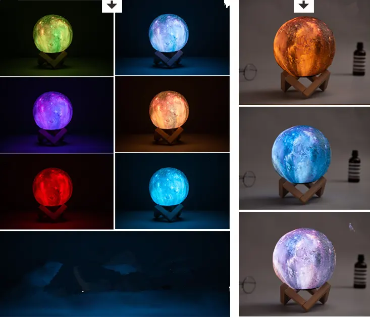 3D Printing Lunar Light Painting Creative Gift