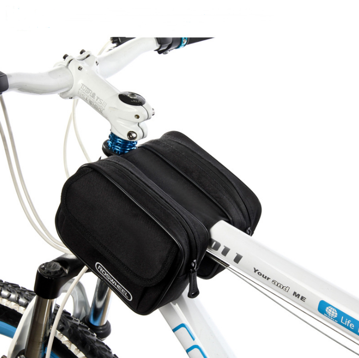 Bicycle bag front beam bag saddle bag mountain bike equipment riding bag on tube bag bicycle accessories bag — foto 4
