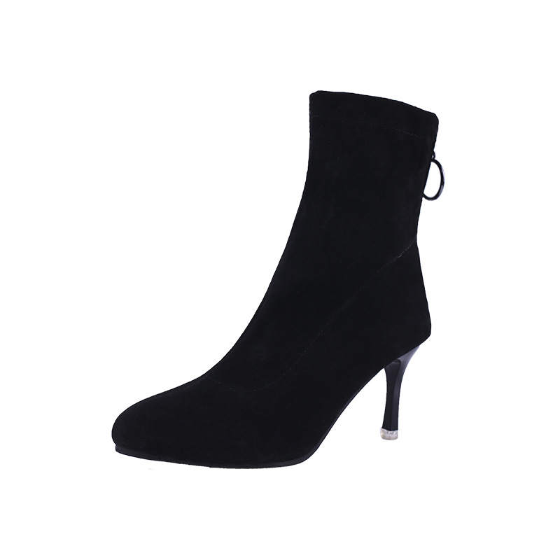 women winter Ankle High new elastic boots Black - Shop at LoveMi