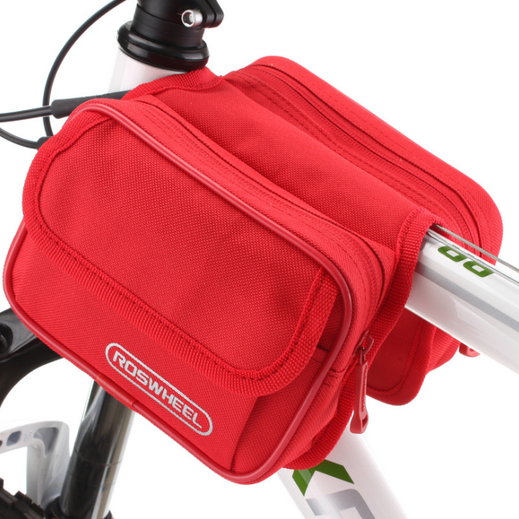 Bicycle bag front beam bag saddle bag mountain bike equipment riding bag on tube bag bicycle accessories bag — foto 6