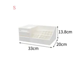 Desktop Cosmetics Storage Box Drawer Large Plastic Dressing Table Jewelry Box Storage Box - White Lipstick - View 1