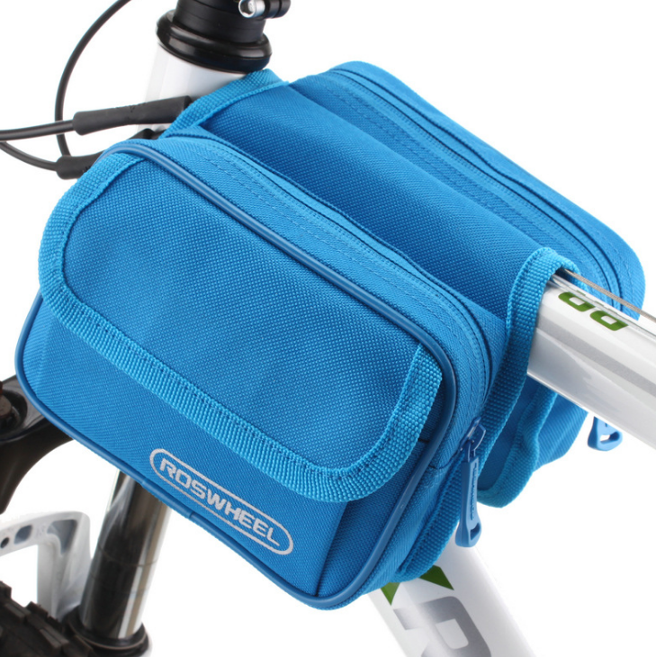 Bicycle bag front beam bag saddle bag mountain bike equipment riding bag on tube bag bicycle accessories bag — foto 3