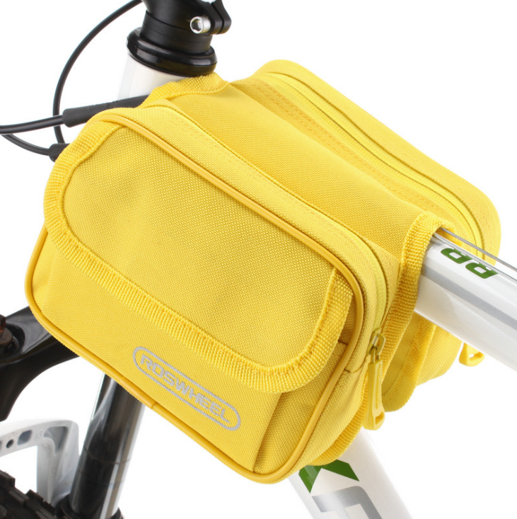 Bicycle bag front beam bag saddle bag mountain bike equipment riding bag on tube bag bicycle accessories bag — foto 7