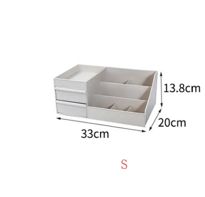 Desktop Cosmetics Storage Box Drawer Large Plastic Dressing Table Jewelry Box Storage Box Gray - Shop at LoveMi