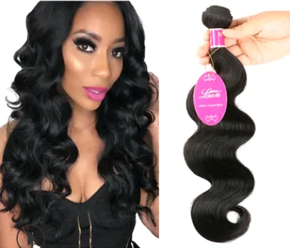 Natural color wig, real hair extension, Brazilian