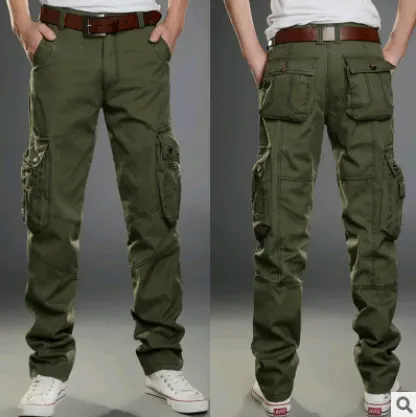 Men's Multi-pocket Overalls Military Pants Casual Trousers Sports Outdoor