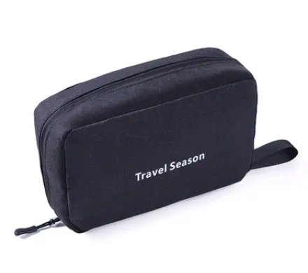 Portable Travel Hook Multifunction Makeup Bag Large Capacity Storage Bag - Black