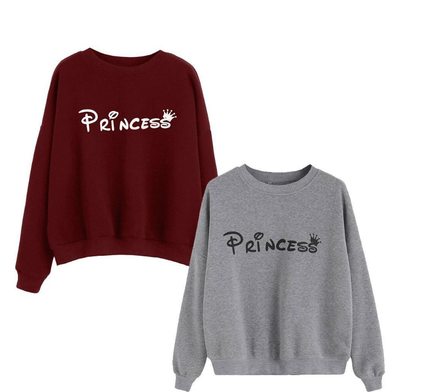 Letter print long sleeve sweater