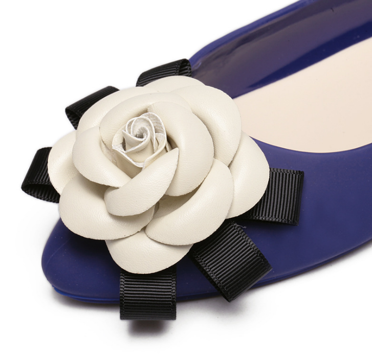 Pointed Women's Shoes Camellia Flower Sandals Women's Plastic Anti-fruit  Shoes