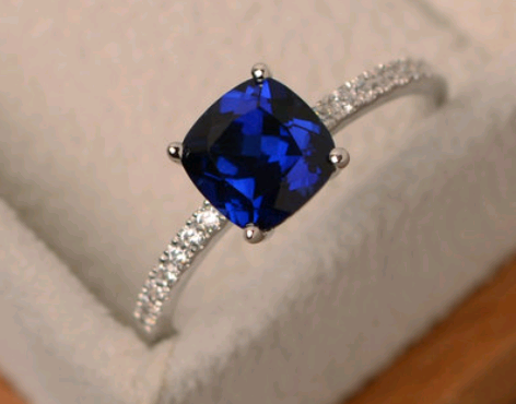 New inlaid London blue topaz diamond diamond ring European and American luxury colorful treasure female jewelry