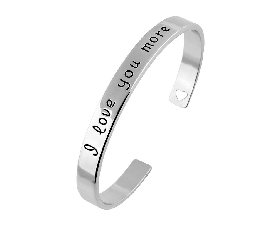 Europe and the United States lettering I Love You More couple love bracelet