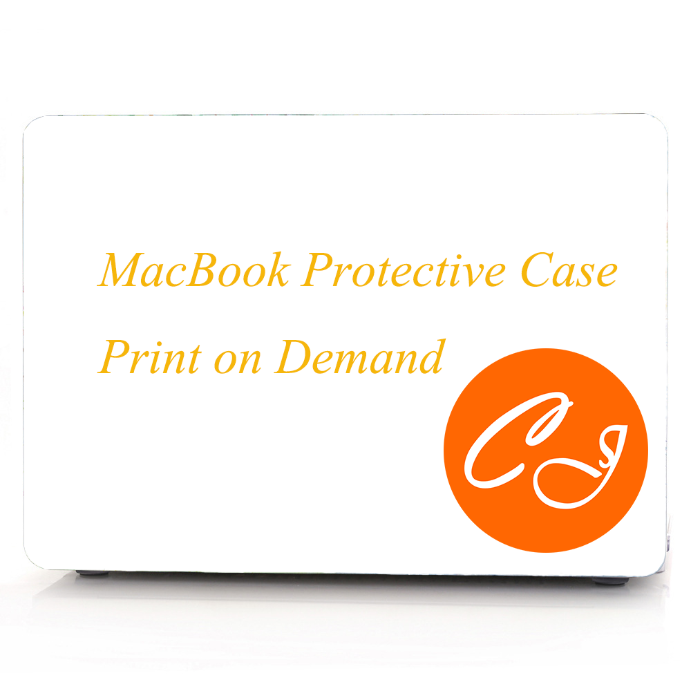 Compatible with Apple, MacBook Transparent Plastic Protective Case Printed with Custom Design 8