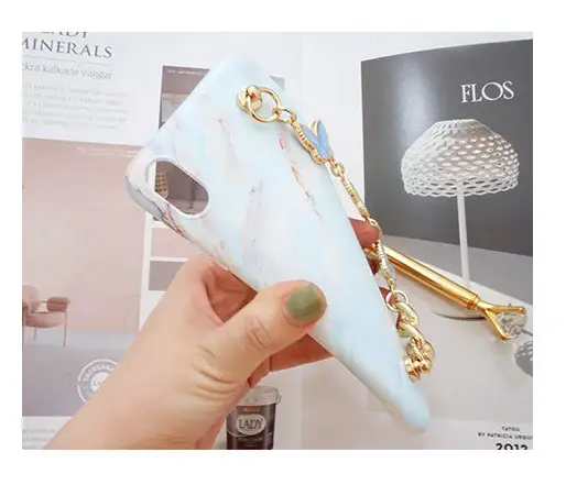 Original blue gem chain for mobile phone case cover 6 female XR