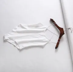 Summer new foreign trade European and American style five-pointed star backless sexy jumpsuit women - White - View 1