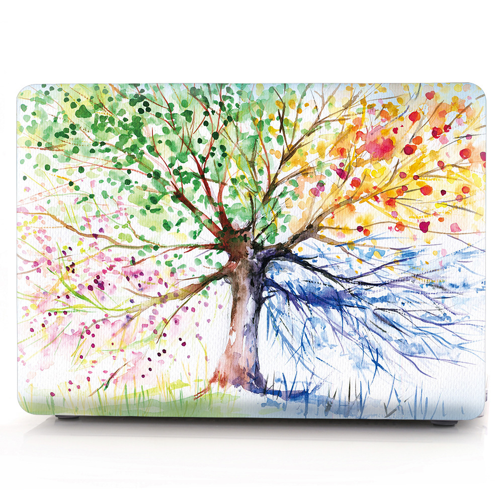 Compatible with Apple, MacBook Transparent Plastic Protective Case Printed with Custom Design 7