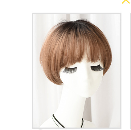 Wig female short hair Korean air bangs bobo wave head realistic chemical fiber wig headgear Honey Pudding - Shop at LoveMi