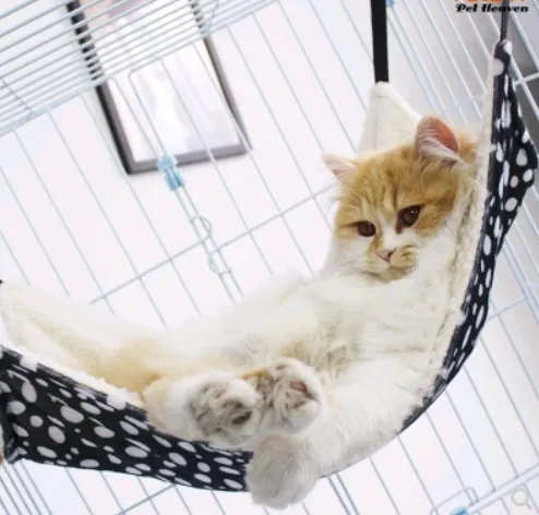 Cat cat hammock hanging nest cat cage with hammock hanging cat bed cat litter cat swing warm hanging bed four seasons cat mat – image 2