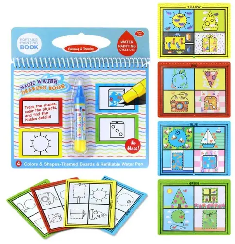 Children's baby water painting can be used repeatedly Graffiti this magical graffiti colorful water album eight bags