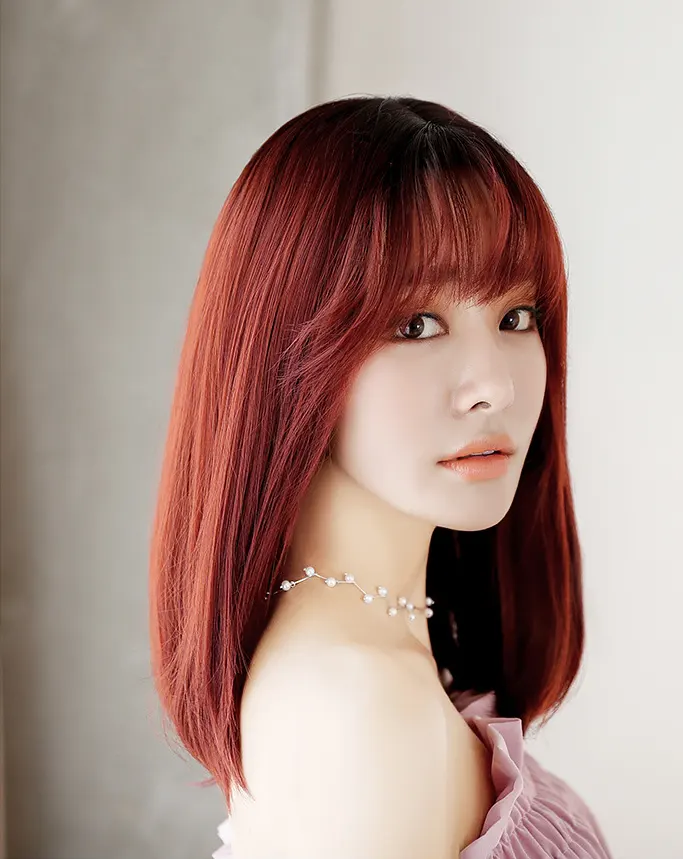 Wig Female New Long Straight Hair Buckle Realistic Fashion