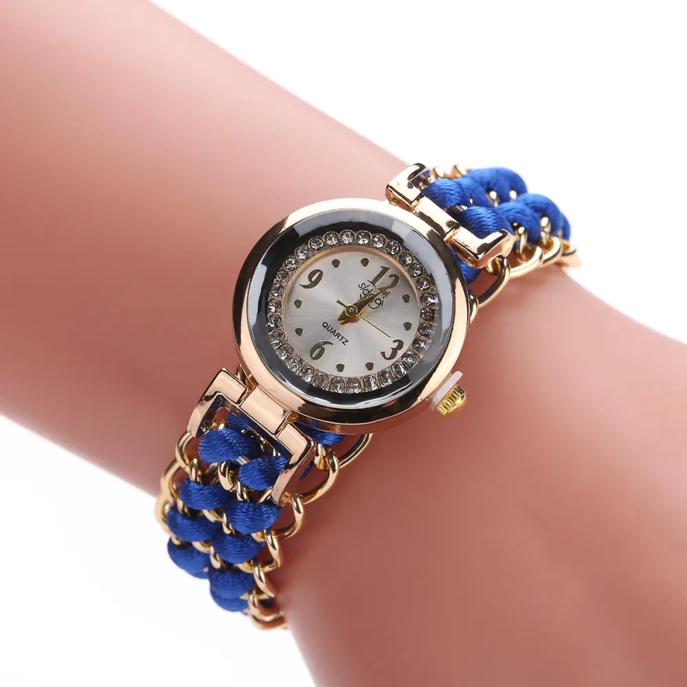 Fashion Leisure High Quality Woman Watch Women Knitting Rope