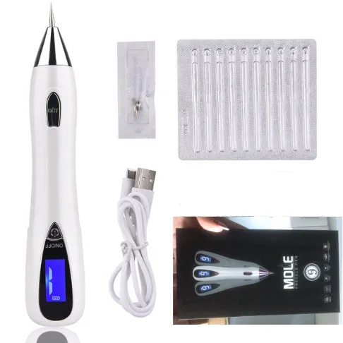 Small White Point Pen Tool Skin Care Laser Mole Tattoo Freckle Removal Pen LCD Sweep Spot Mole Removing White - Shop at LoveMi