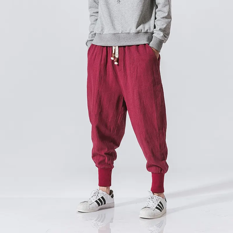 Cotton and Linen Feet Jarem Pants Tide Hip Hop