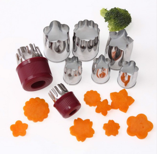 Stainless steel 8 piece set flower and vegetable fruit cut flower embossing die knife cutting die