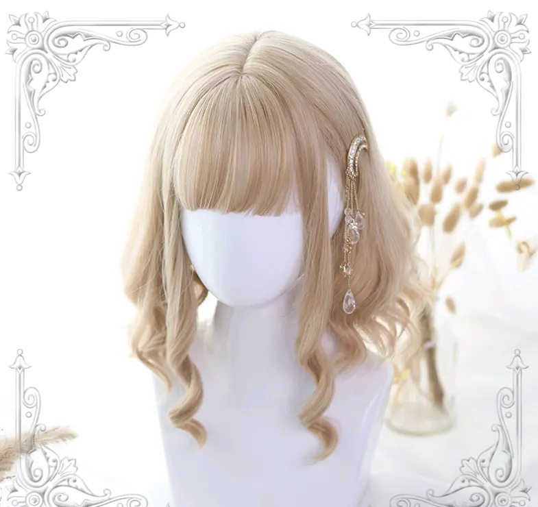 Lolita Wig Short Hair Roman Roll Wig Curly