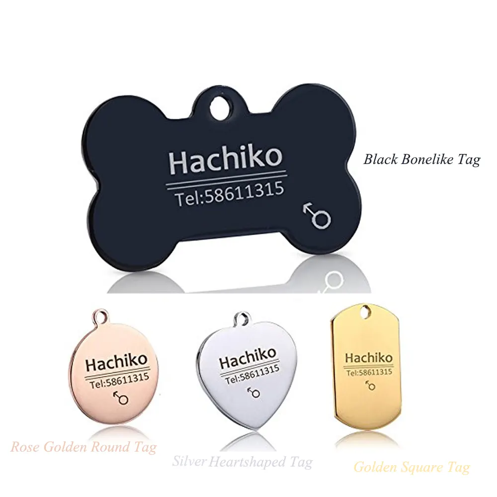 Print on Demand Pet Titanium Steel Tag Engrave Dog