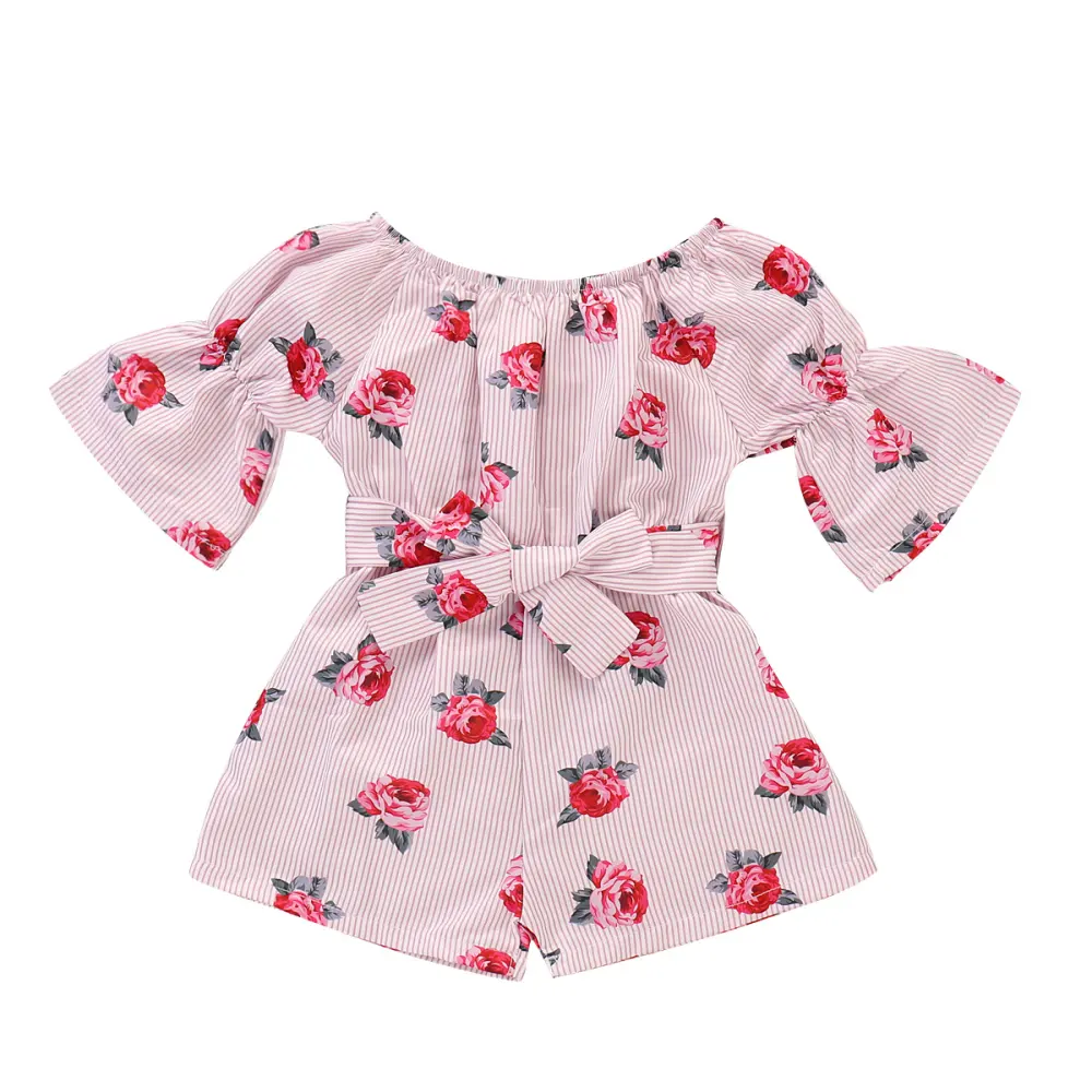 Casual Toddler Baby Girl Romper Floral Sunsuit Summer Outfits