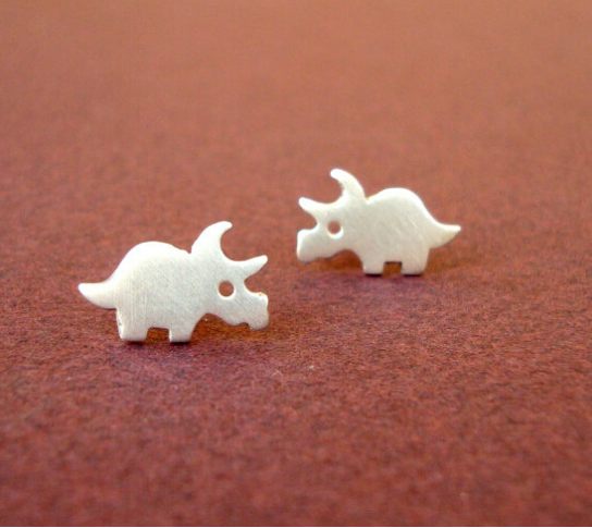 Animal earrings long neck dragon stud earrings