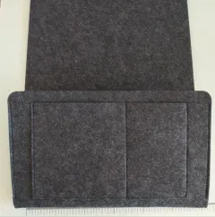 Bed Storage Bag with Pocket Felt Bedside Hanger Table Sofa Bedroom Mattress Bedside Anti-slip Organiser Holders - Black - View 1