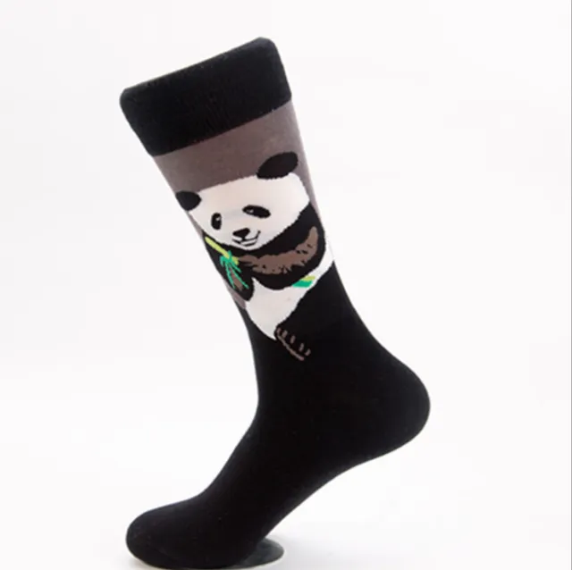 Happy tide socks, pandas, flowers and birds, colorful, high tube, casual cotton socks Colorful - Shop at LoveMi