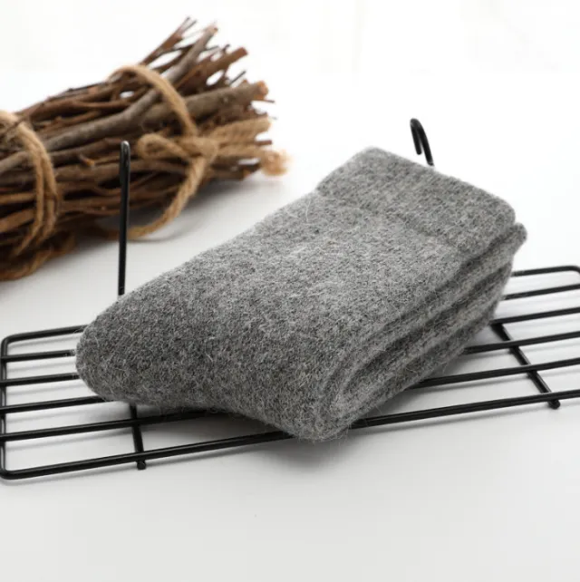 Wool socks thickening plus velvet cashmere socks in stockings Grey - Shop at LoveMi