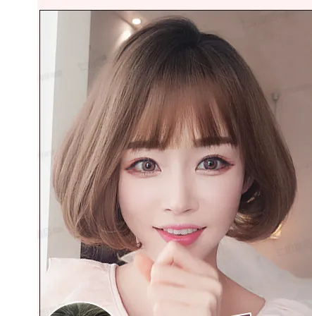 Wig female new wave head short hair realistic fashion personality fluffy hood explosion wig Honey - Shop at LoveMi