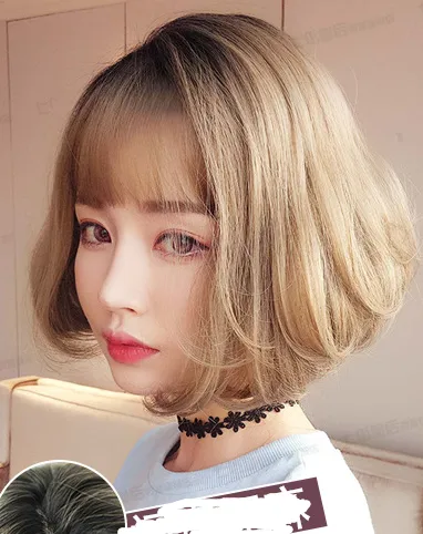 Wig female new wave head short hair realistic fashion personality fluffy hood explosion wig Stuffy - Shop at LoveMi
