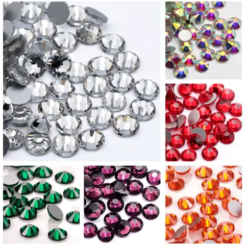 Nail Drill Glass Flat Rhinestone